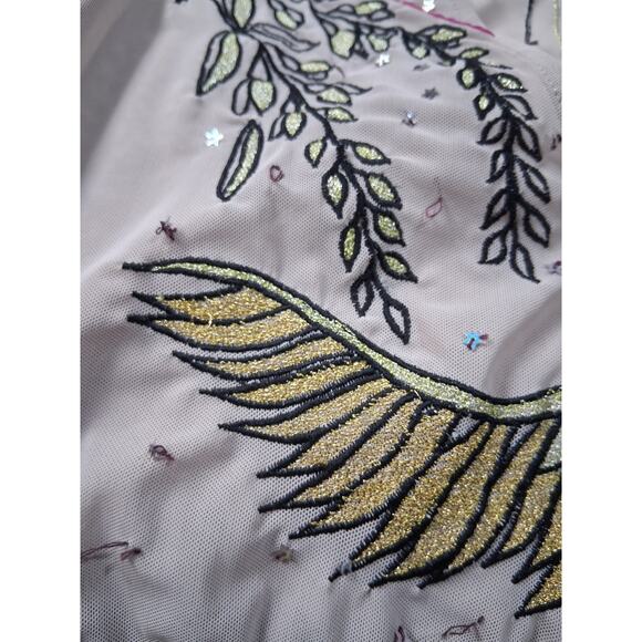 Rare Unique Free People Whimsigoth Fairy Women's size 2 Bali through Flowers Top - Picture 9 of 13